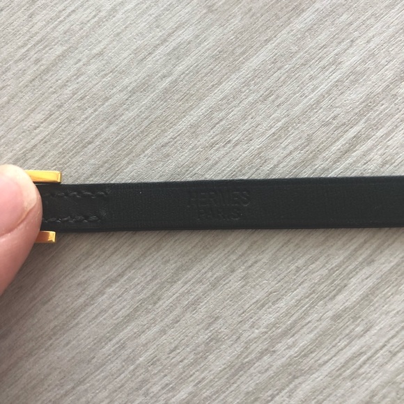 Hermes Hapi 3 Iconic Black Leather Bracelet - Picture 3 of 5